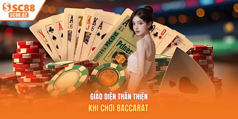 Giao diện thân thiện khi chơi Baccarat 
