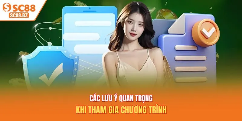 Các lưu ý quan trọng khi tham gia chương trình